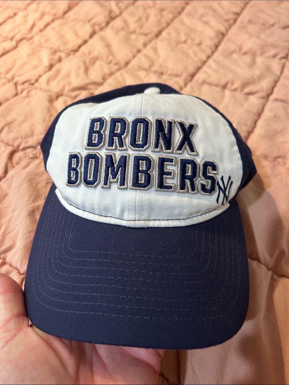 PINK Victoria's Secret Navy and White Bronx Bombers Baseball Cap - Picture 4 of 4